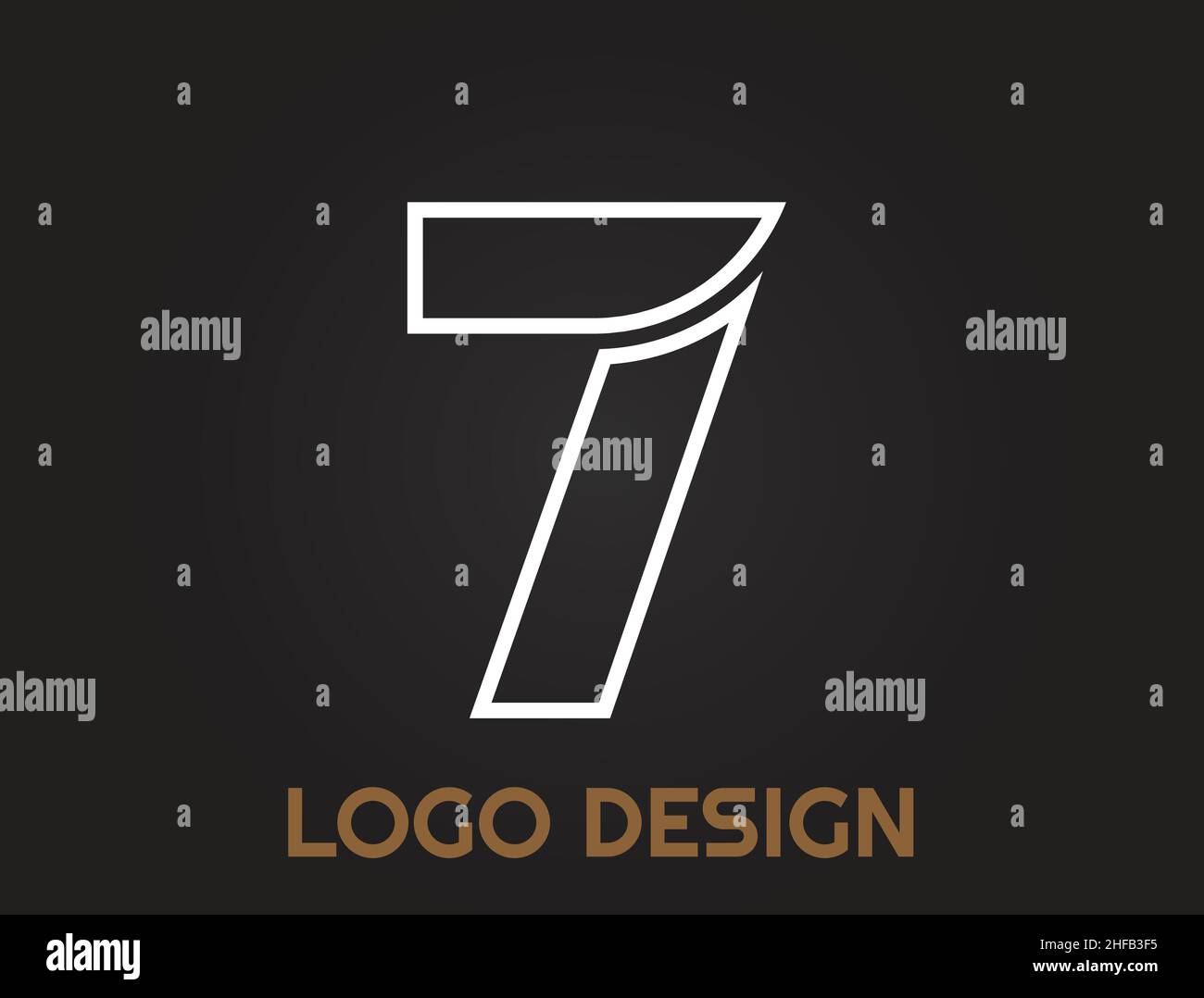 numbers in a beautiful design , logo design Stock Vector