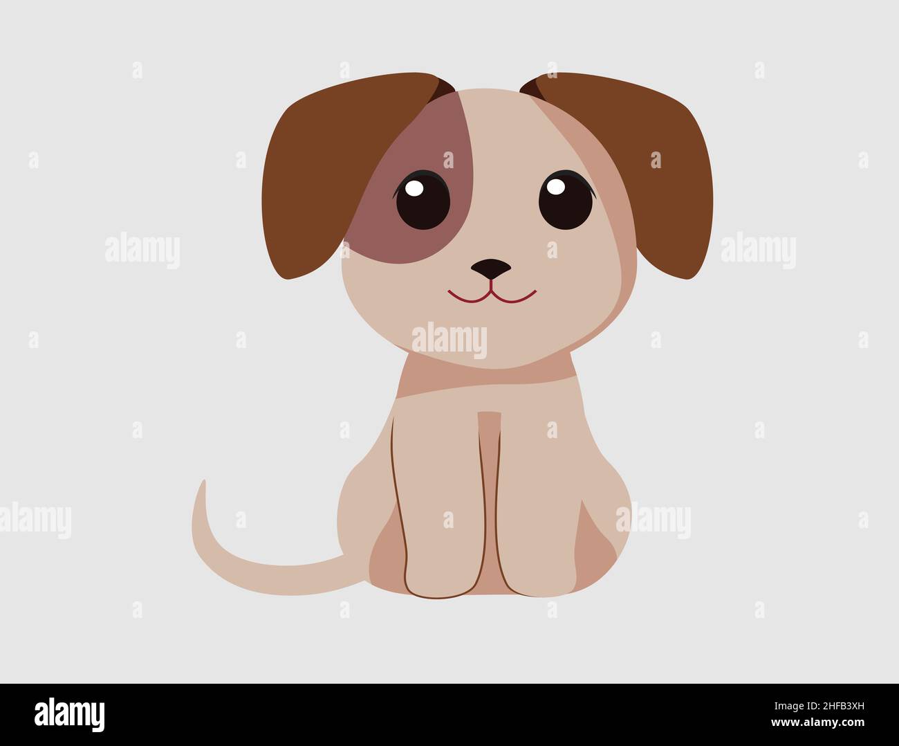 Cute little dog portrait Vector , Premium Quality Stock Vector