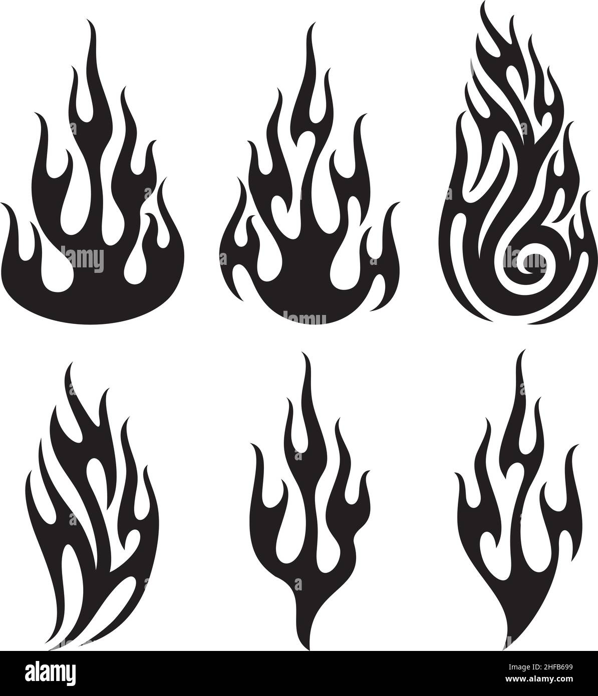 Set of vector flames vector illustration Stock Vector Image & Art - Alamy