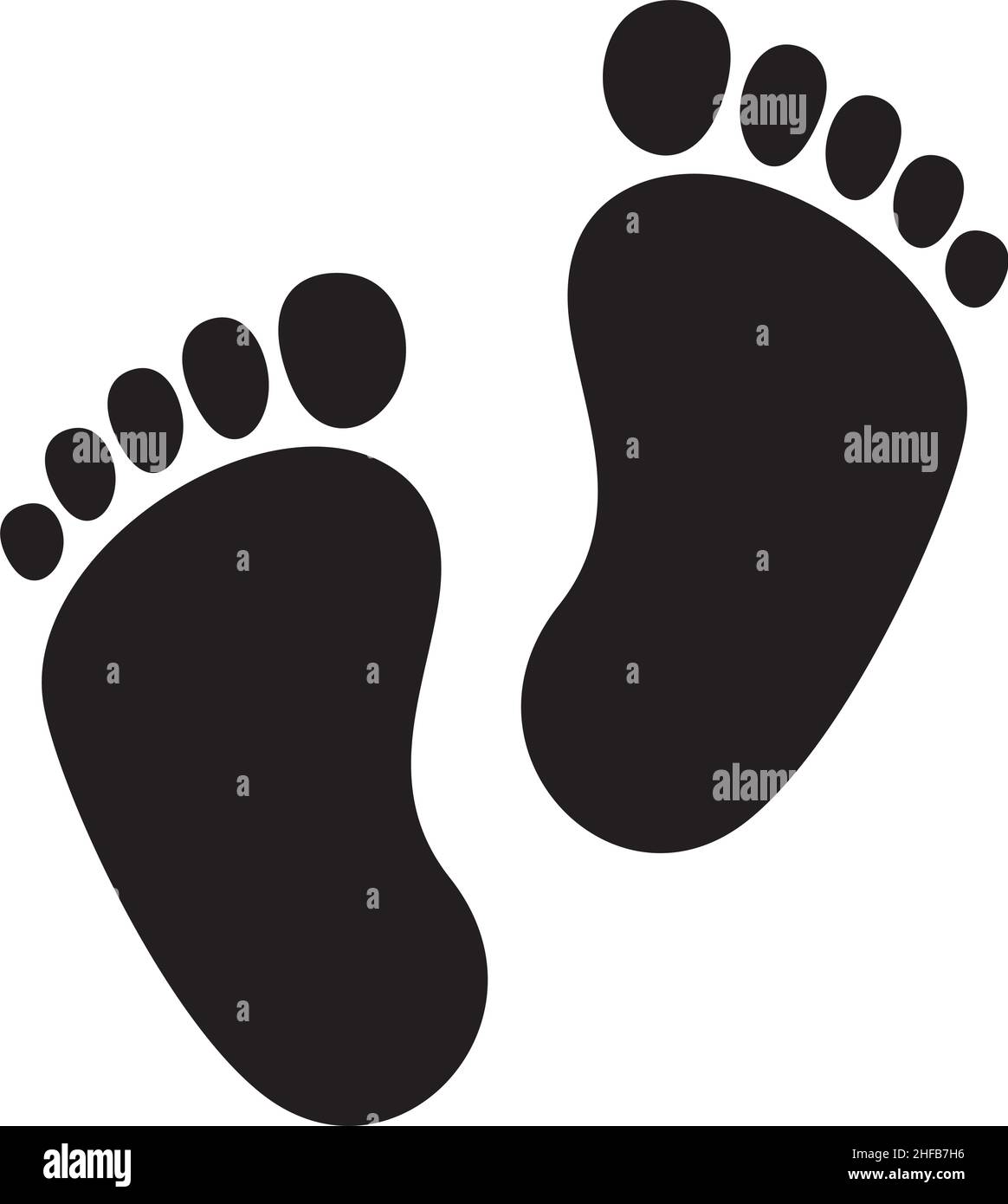 Baby footprints vector illustration (boy or girl Stock Vector Image