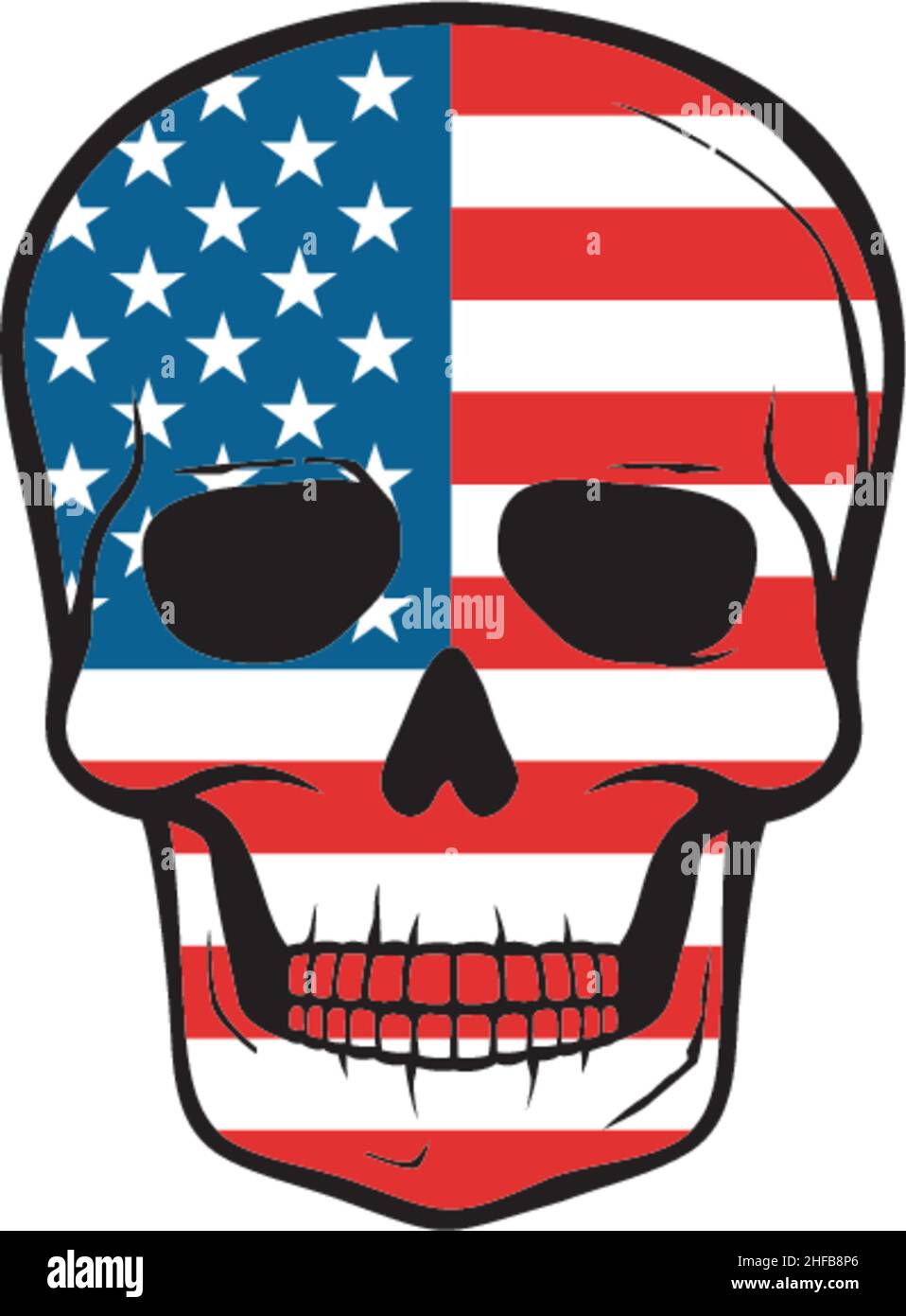 United States Flag Skull (American design, patriotic illustration Stock Vector Image & Art Alamy