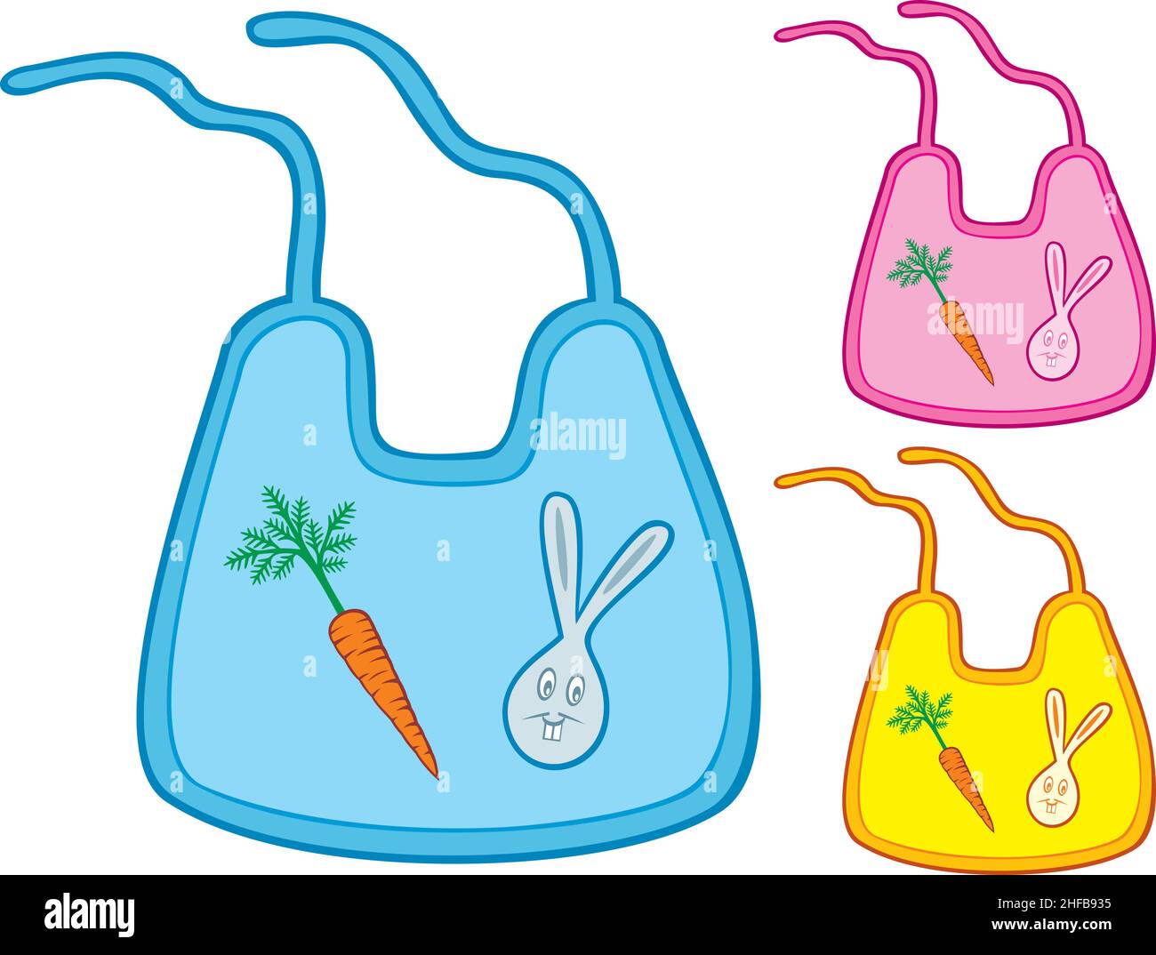 Baby bib vector illustration Stock Vector Image & Art - Alamy
