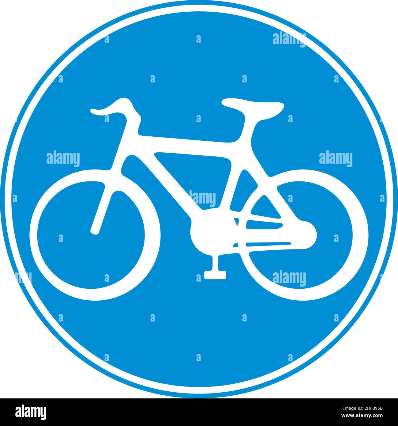 Bicycle lane sign vector illustration Stock Vector Image & Art - Alamy