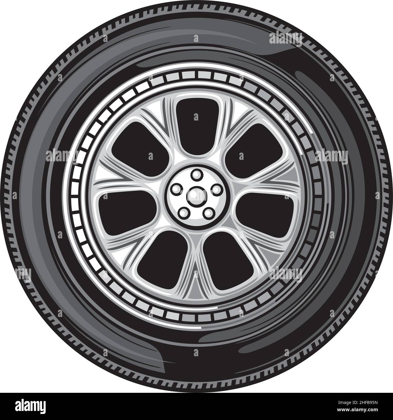 Wheel (vector tyre) Stock Vector