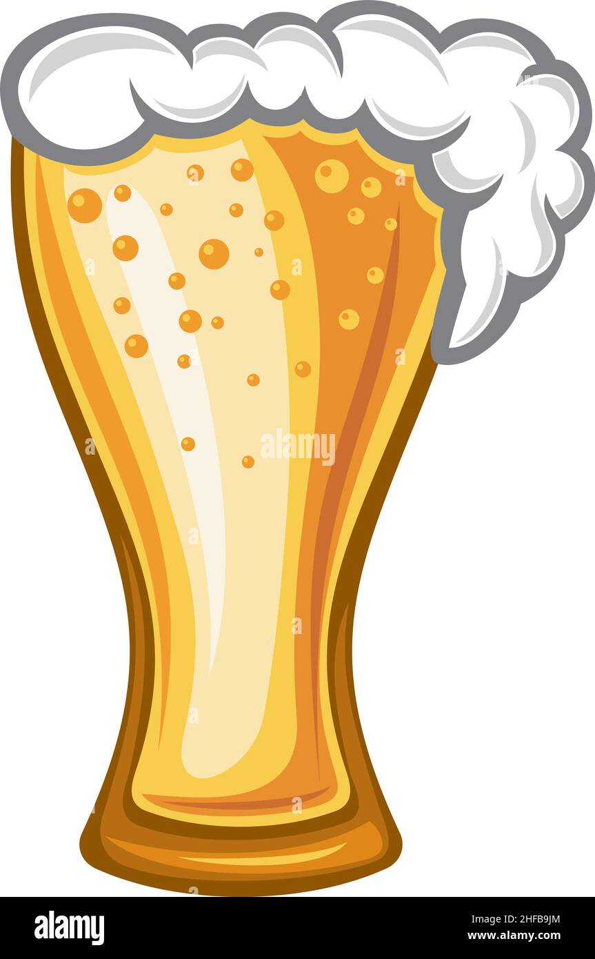 Vector illustration glass beer hi-res stock photography and images - Alamy