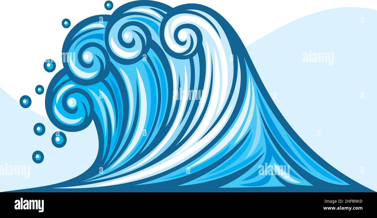 Sea or ocean wave vector illustration Stock Vector Image & Art - Alamy