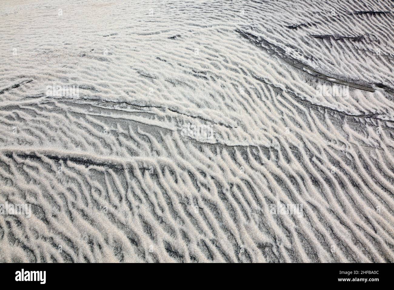 wind forms beautiful structures in the dunes at the beach Stock Photo ...