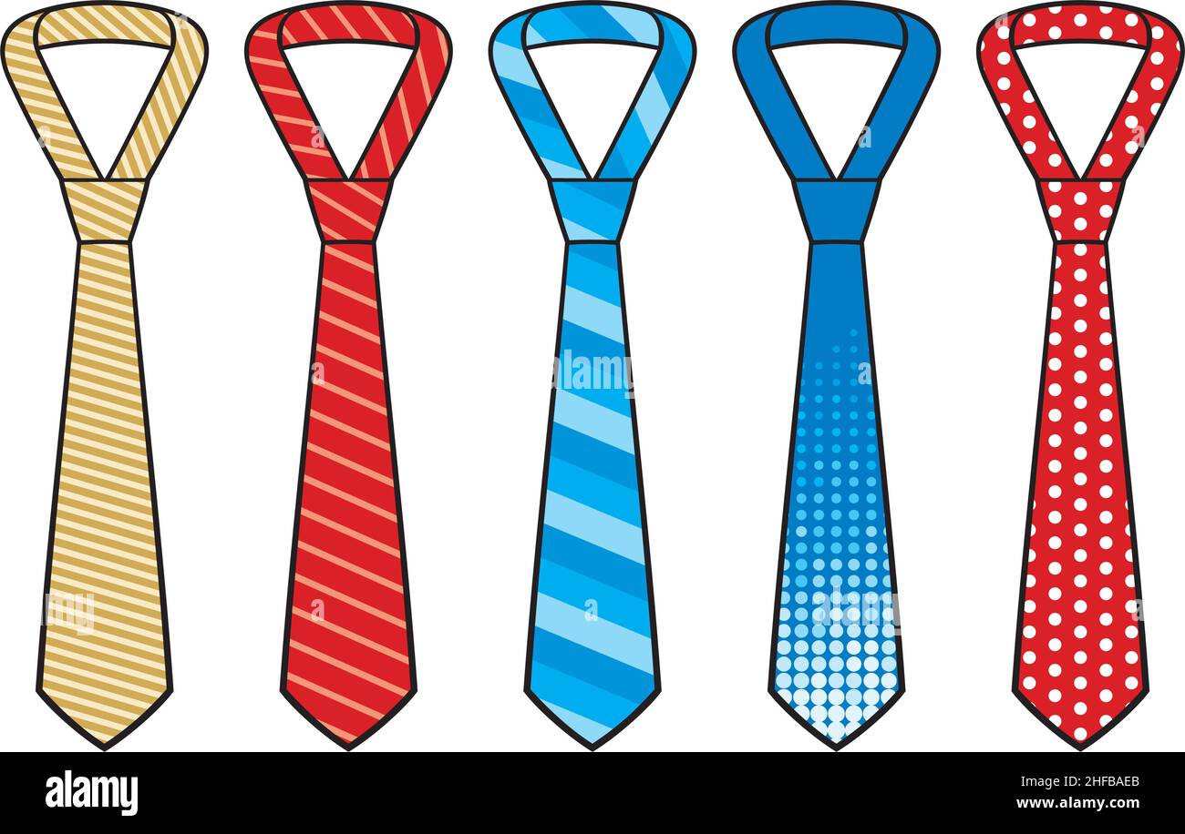 Set of male business ties vector illustration Stock Vector Image & Art ...