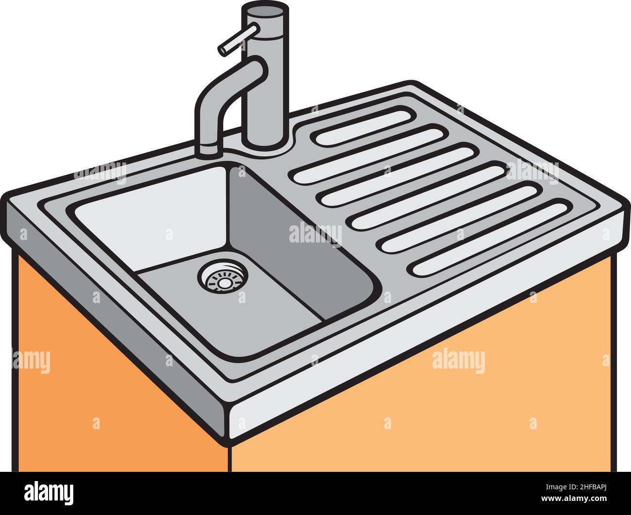 Kitchen Sink Vector Illustration Stock Vector Image And Art Alamy