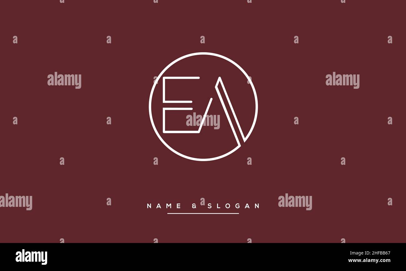 EA, AE Abstract Letters Logo monogram Stock Vector