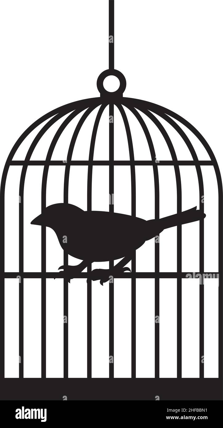 Silhouette bird cages vector illustration Stock Vector Image & Art - Alamy