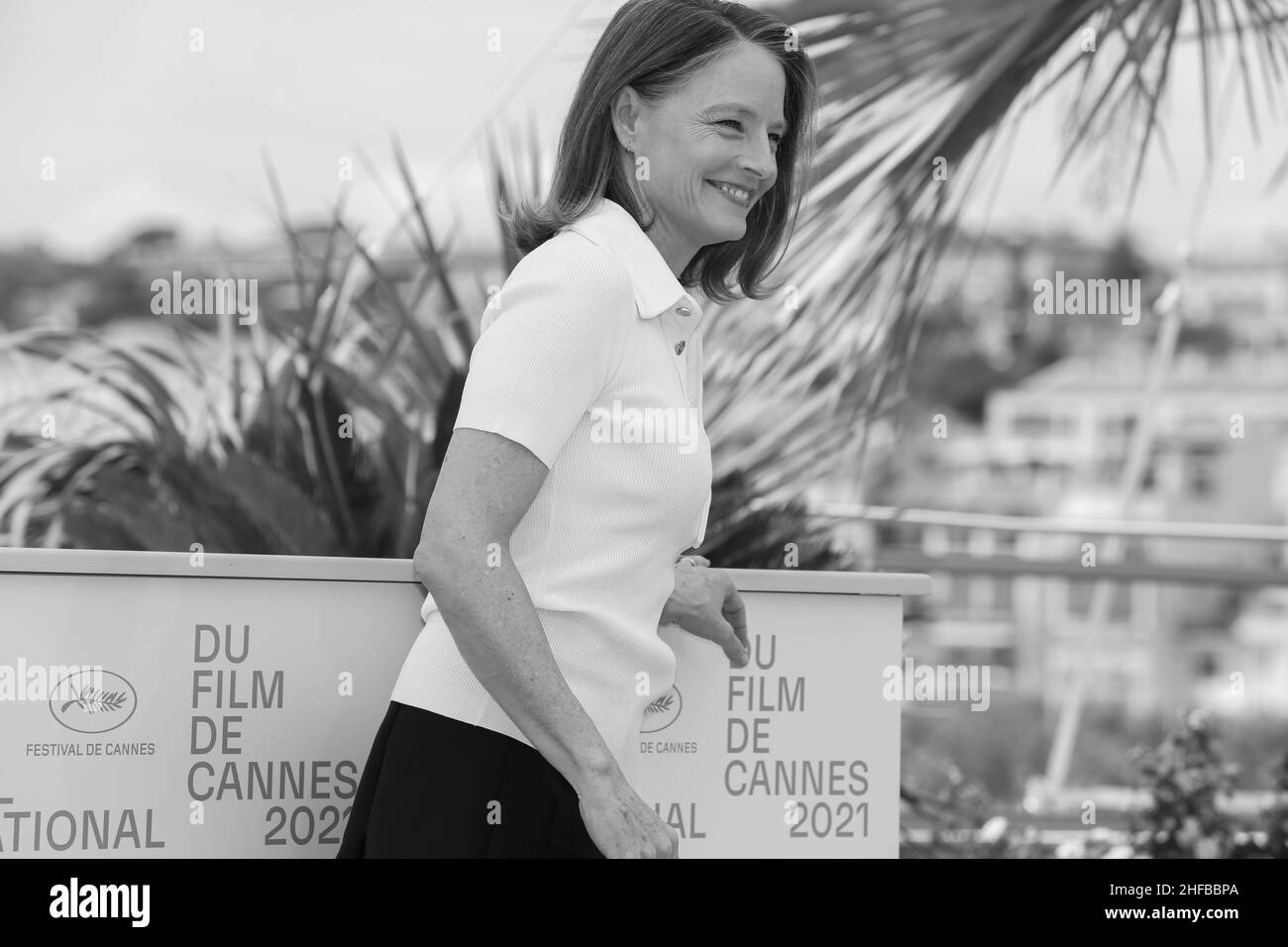 July 06th, 2021 - Cannes, France: Jodie Foster is awarded an honorary Palme d'Or during the 74th Annual Cannes Film Festival (photo by Mickael Chavet) Stock Photo