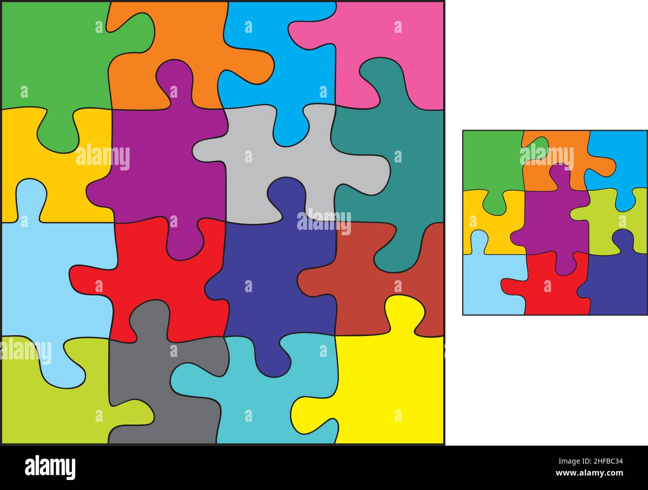 Colorful puzzle vector illustration Stock Vector Image & Art - Alamy