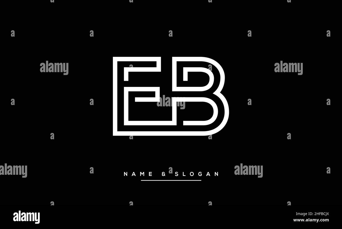 EB, BE Abstract Letters Logo monogram Stock Vector