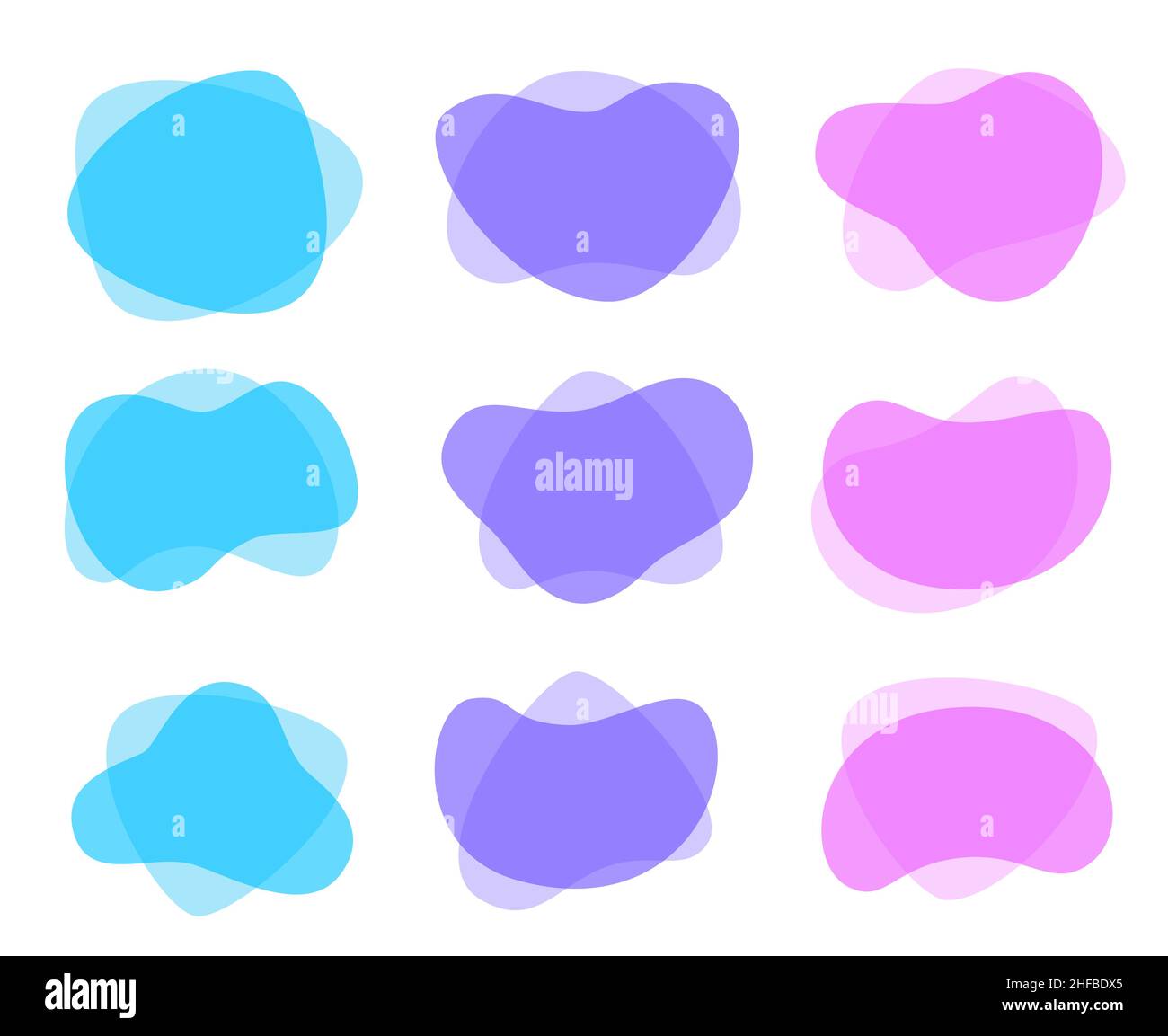 Vector varied abstract shapes. Colorful backgrounds, frames for ...