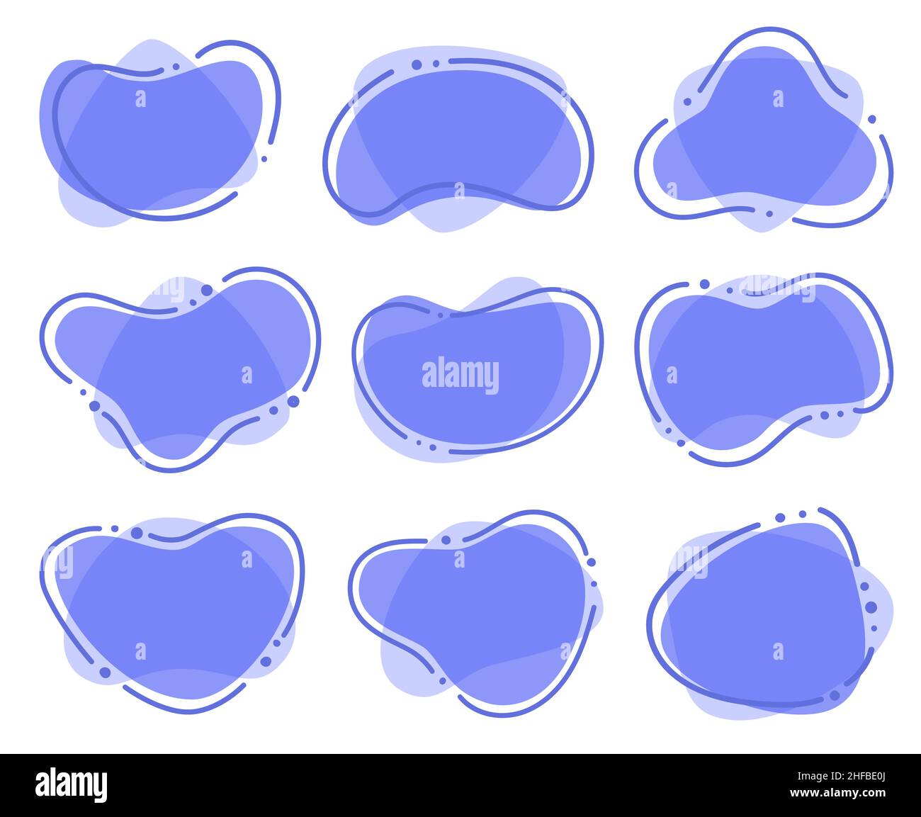 Vector varied abstract shapes. Colorful backgrounds, frames for ...