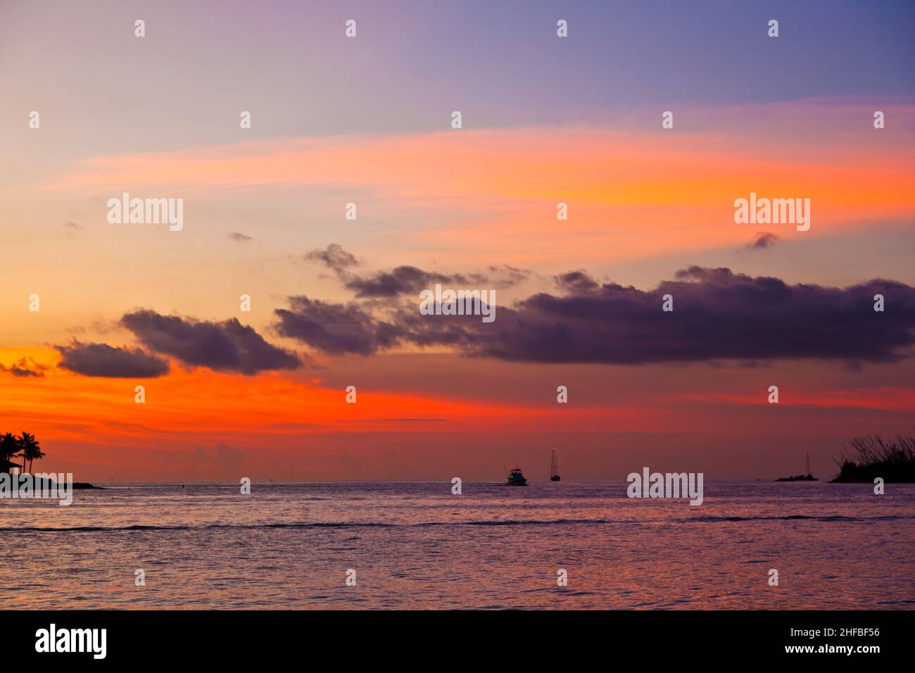 sunset in Key West Stock Photo