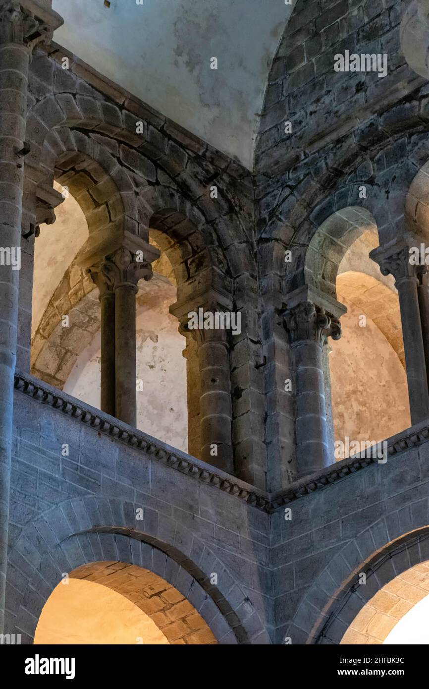 Interior de la catedral de Santiago de Compostela, España Stock Photo