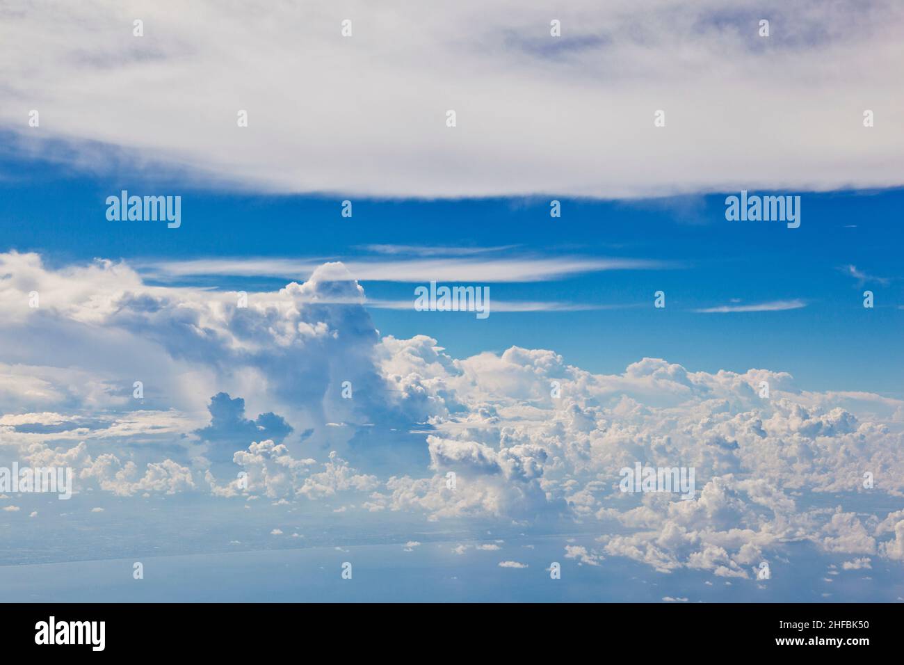 puffy white cloud with blue sky Stock Photo - Alamy