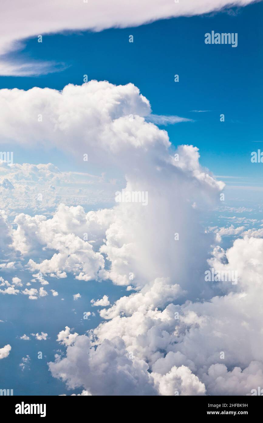 puffy white cloud blue sky Stock Photo - Alamy