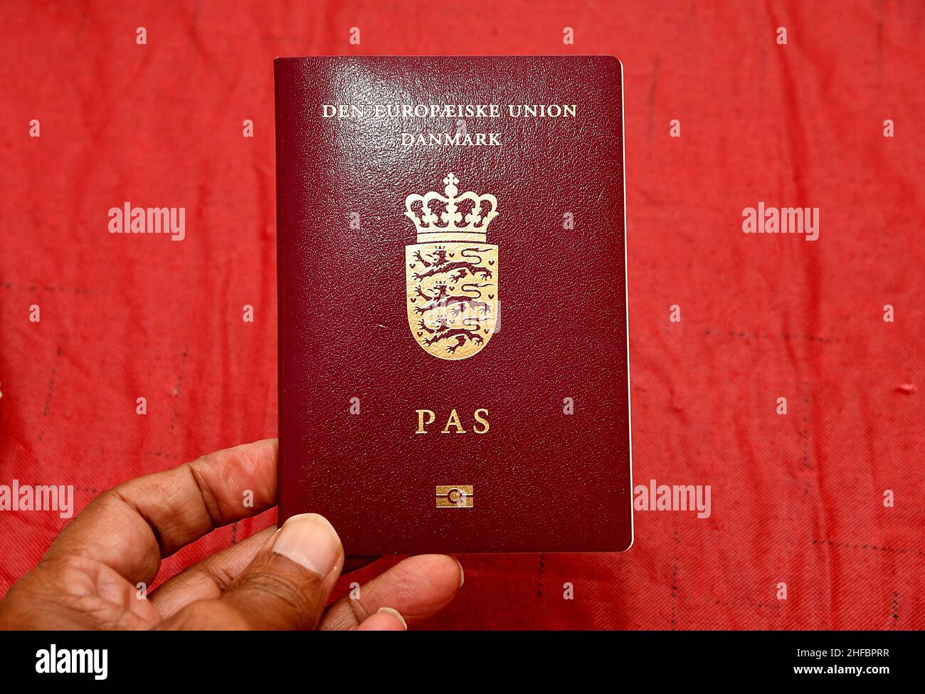 Copenhagen/Denmark 23.September 2018..Denmark's passport and danish