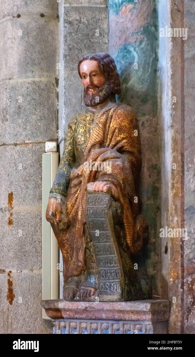 Imagen pantocrator en la catedral de Santiago de Compostela Stock Photo