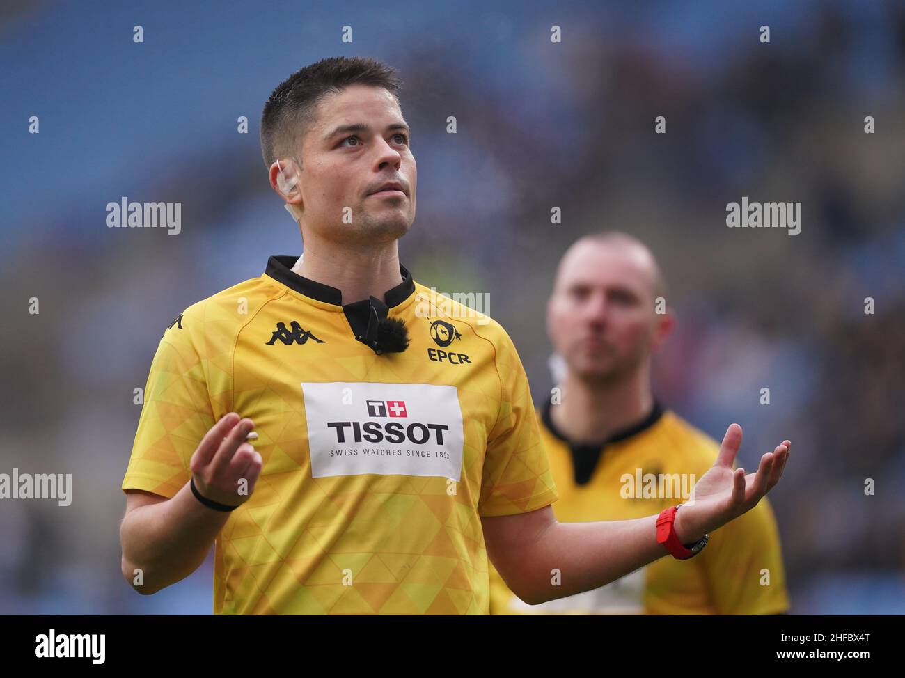 Toulouse's Romain Ntamack (left) and Pita Ahki show their dejection during  the Heineken Champions Cup, Pool A match at Coventry Building Society Arena,  Coventry. Picture date: Saturday January 15, 2022 Stock Photo - Alamy