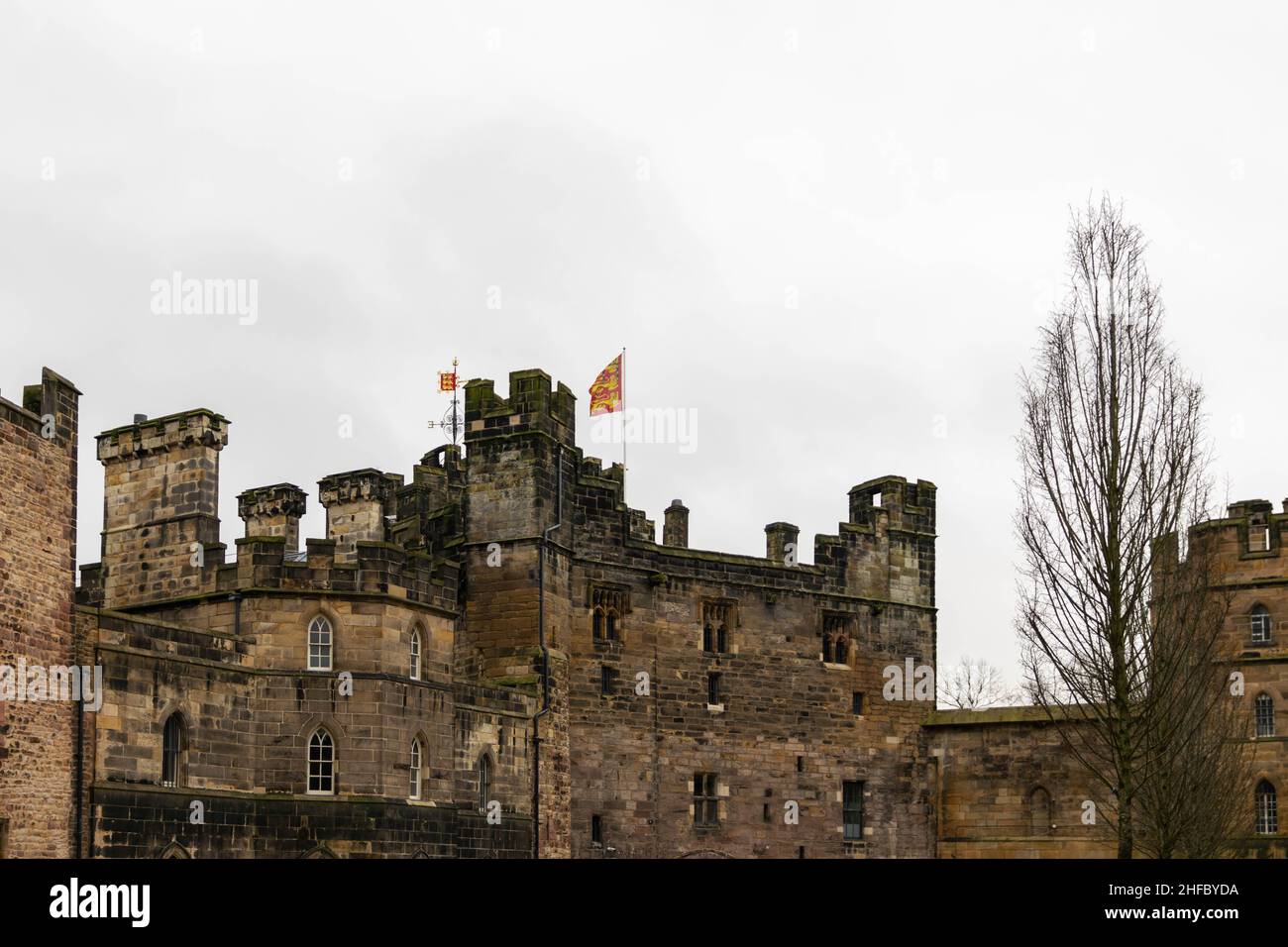 Lancaster castle, a medieval roman fortress used as a prison during the English Civil war. Now a popular visited site by locals and tourists. Inside g Stock Photo