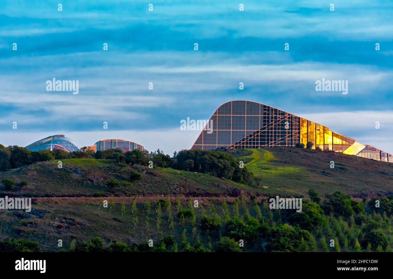 Ciudad de la Cultura building. City of Culture of Galicia designed by the architect peter Eisenman, Santiago de Compostela Stock Photo