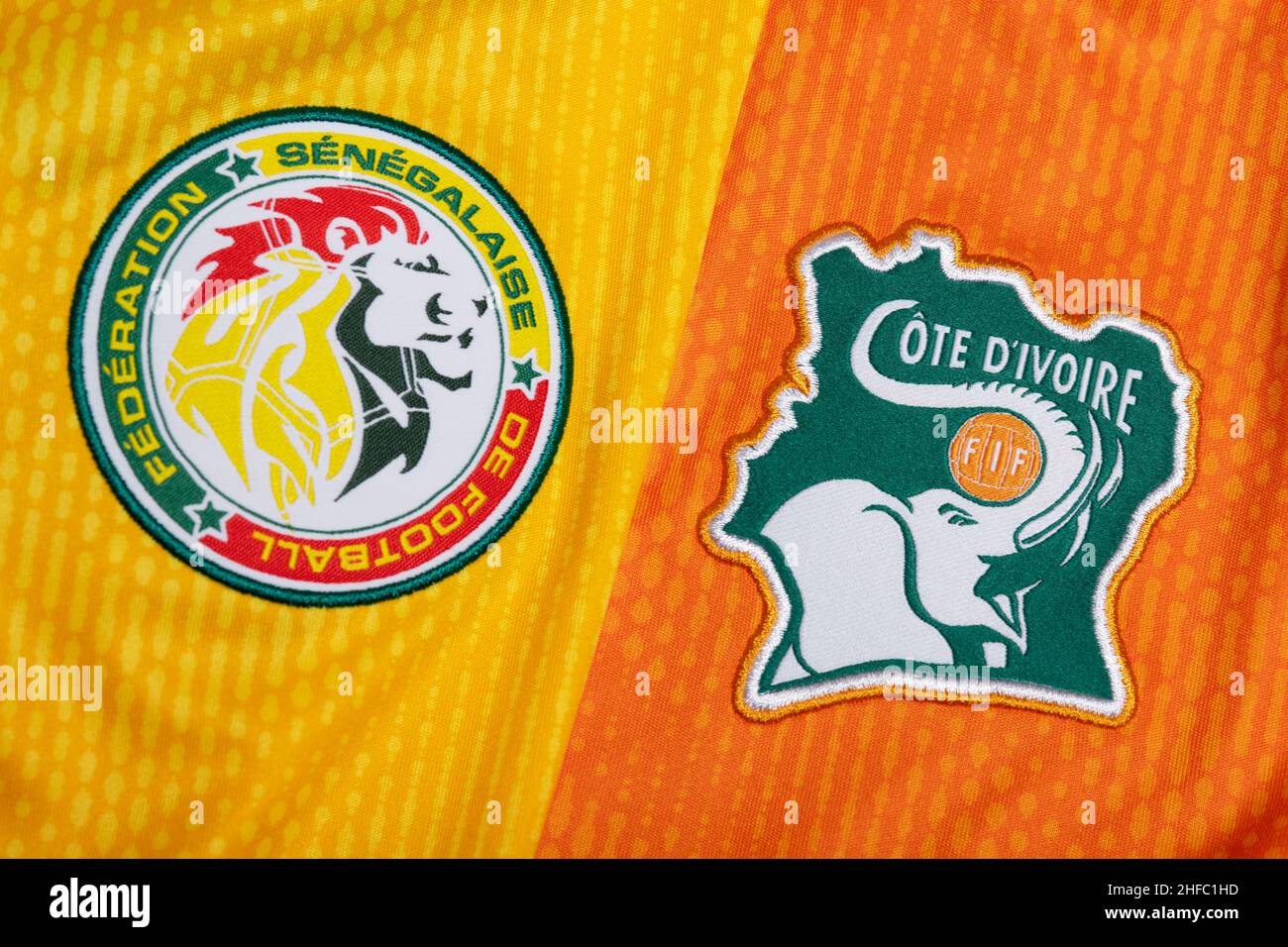 Close up of Senegal National Football team kit. Stock Photo