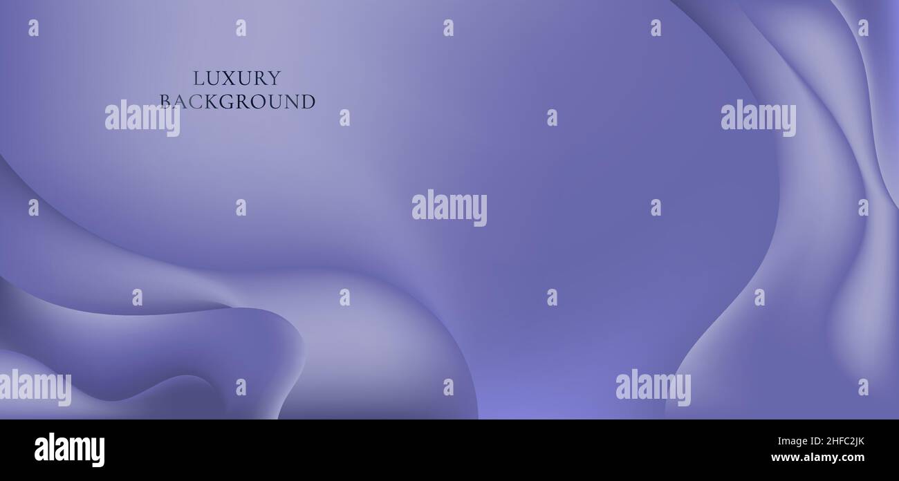 Abstract 3D blue fluid gradient wave shapes pattern background texture. Vector illustration Stock Vector