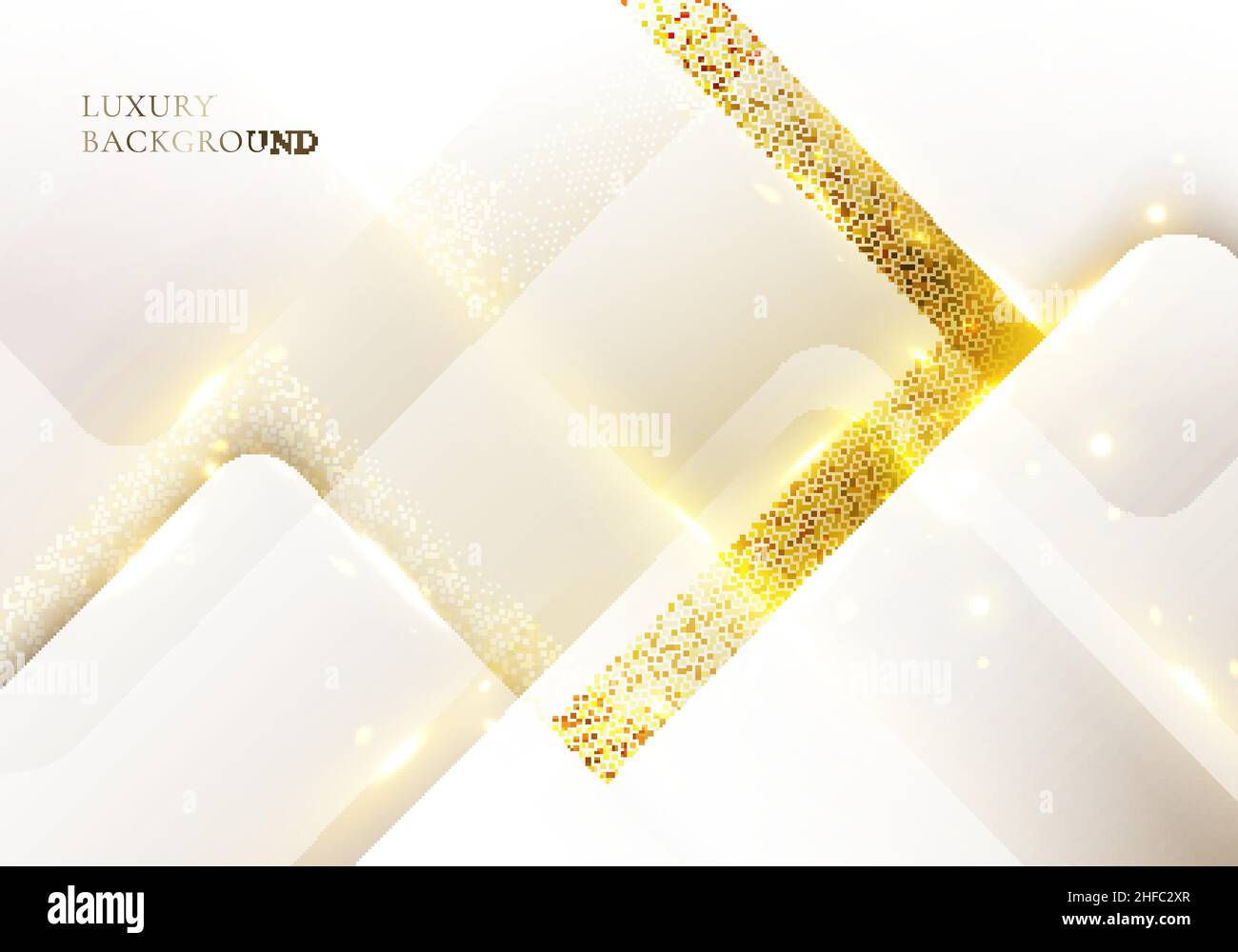 3D modern luxury template design white triangles stripes and golden ...