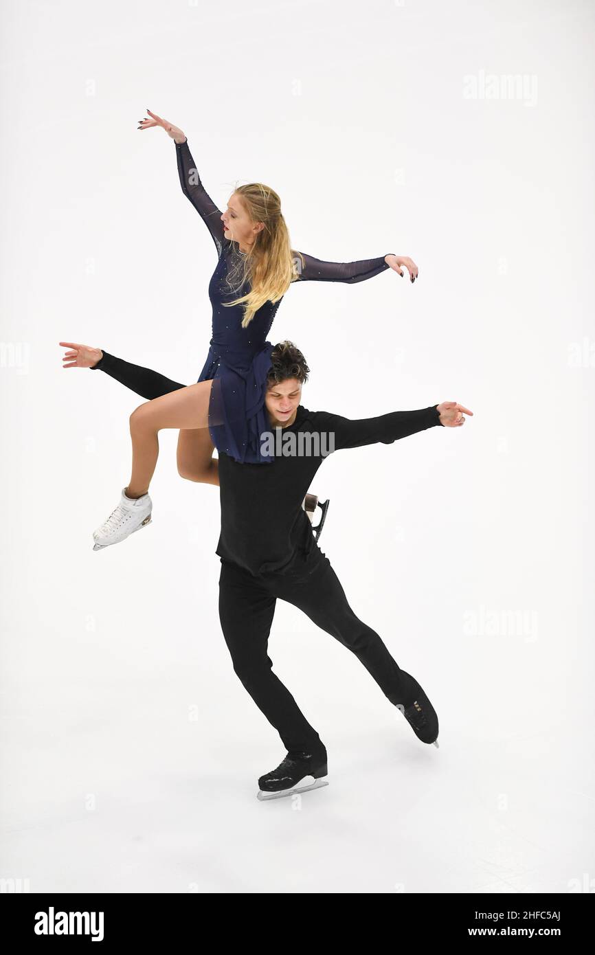 Solene MAZINGUE & Marko Jevgeni GAIDAJENKO (EST), during Ice Dance Free