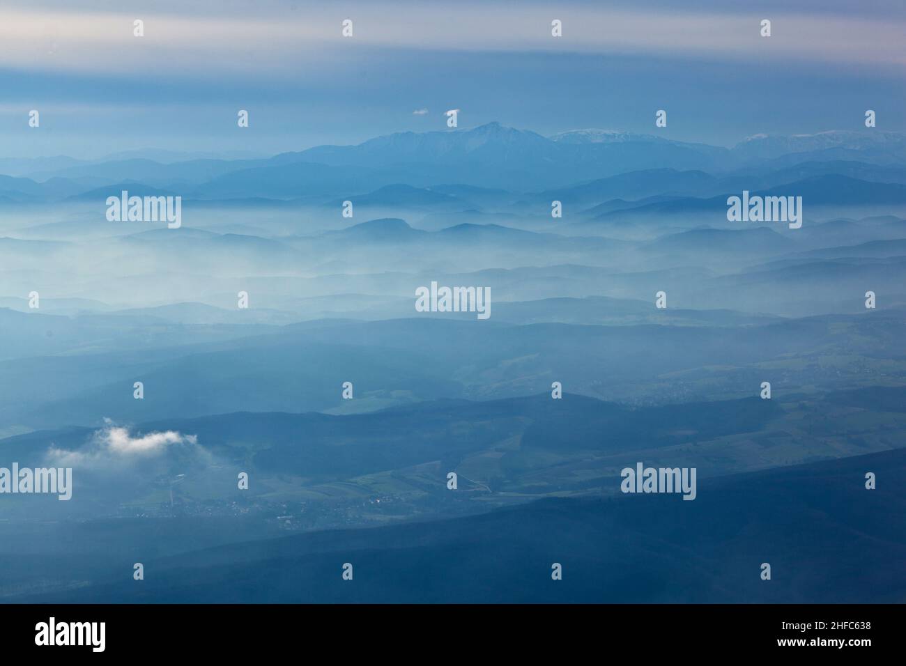 Austria, aerial view of the Alps Stock Photo - Alamy