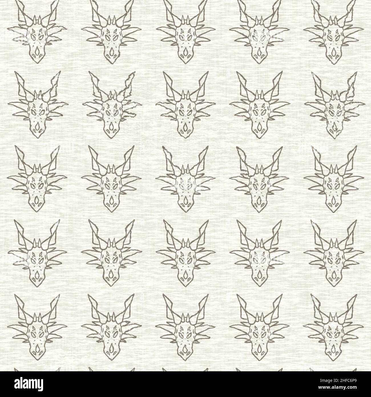 Dragon linen effect texture pattern. Seamless woven mythical reptile ...