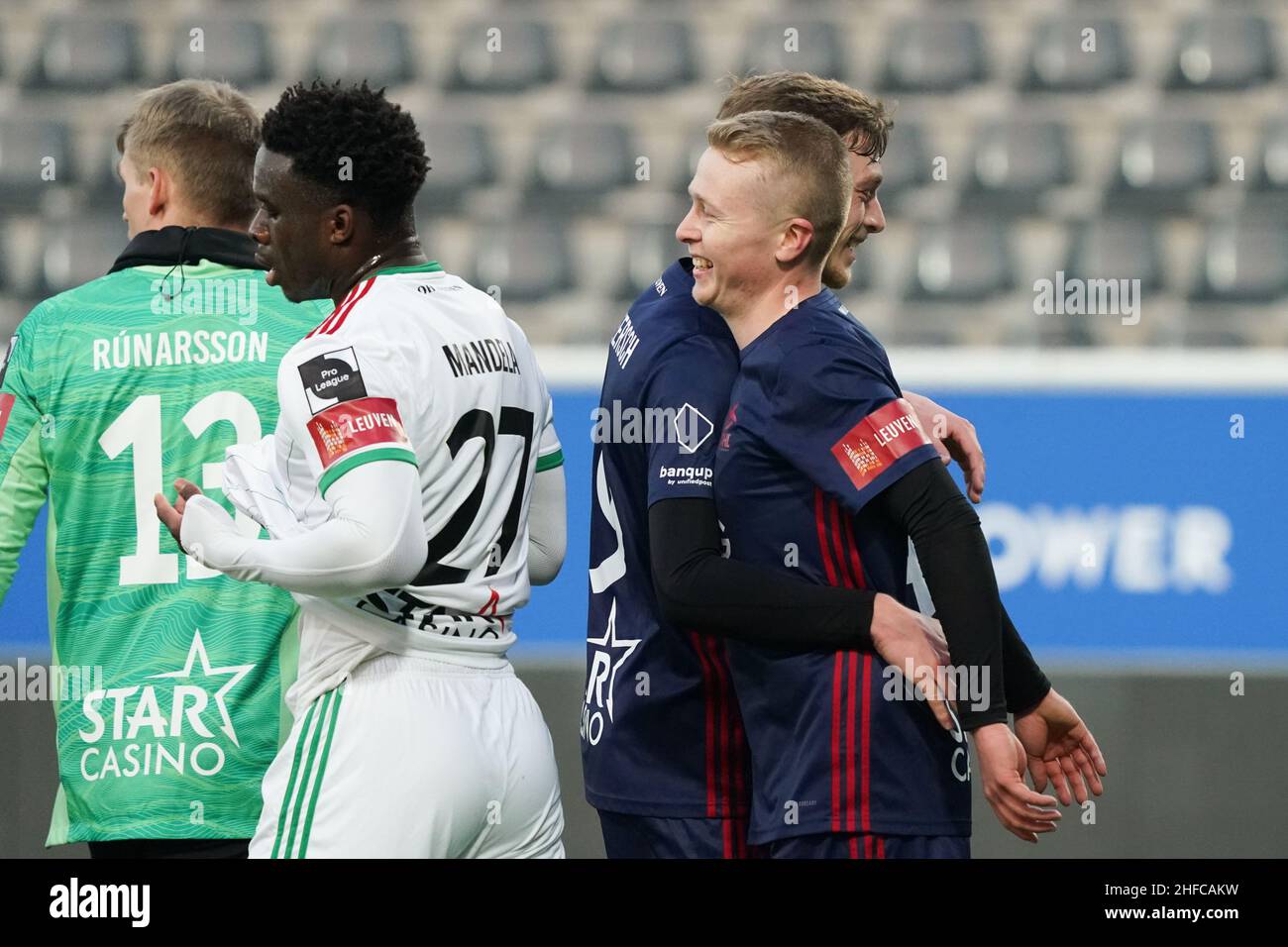 LEUVEN, BELGIUM JANUARY 15 10 for the players of Oud Hervee Leuven from number 40 of Oud