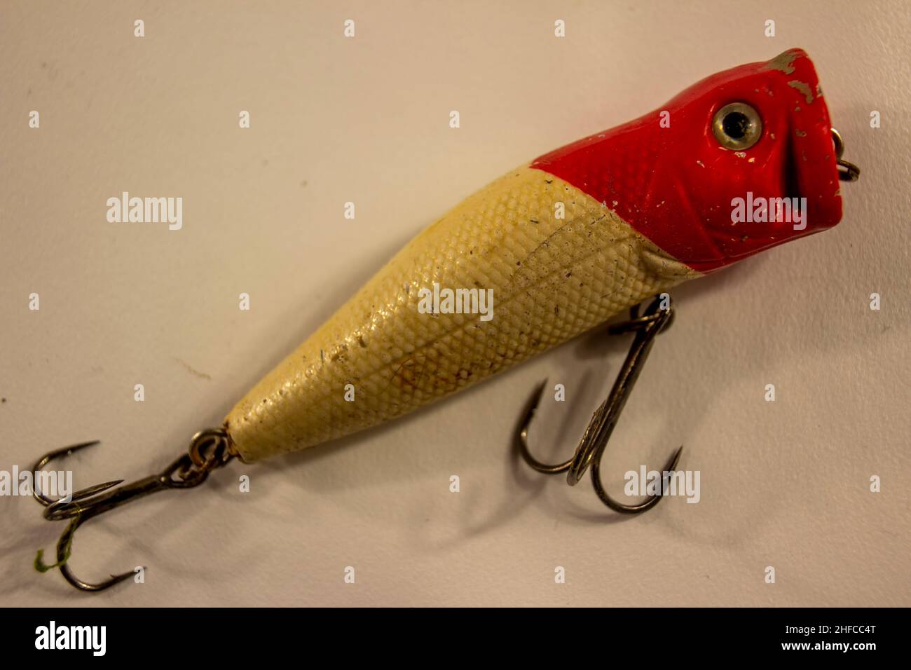 Pike and Lure Lying on White Background Stock Image - Image of