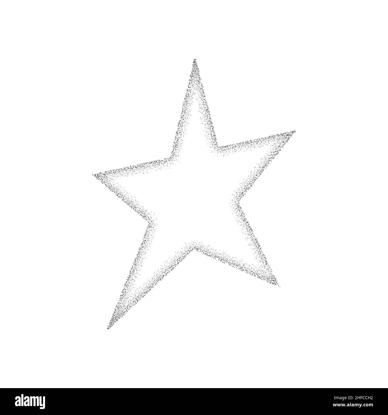 Abstract Star Stipple Effect. Vector and Illustration. Stock Vector