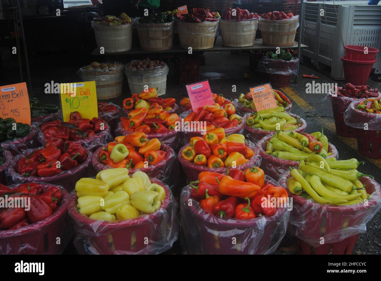 Bushels of Peppers Stock Photo Alamy