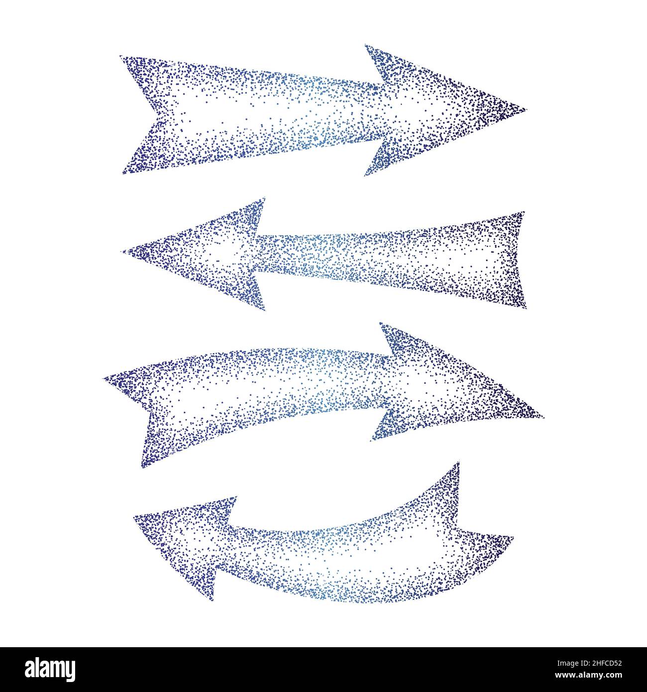 Stippling Arrow texture and backgrounds. Vector and Illustration. Stock Vector