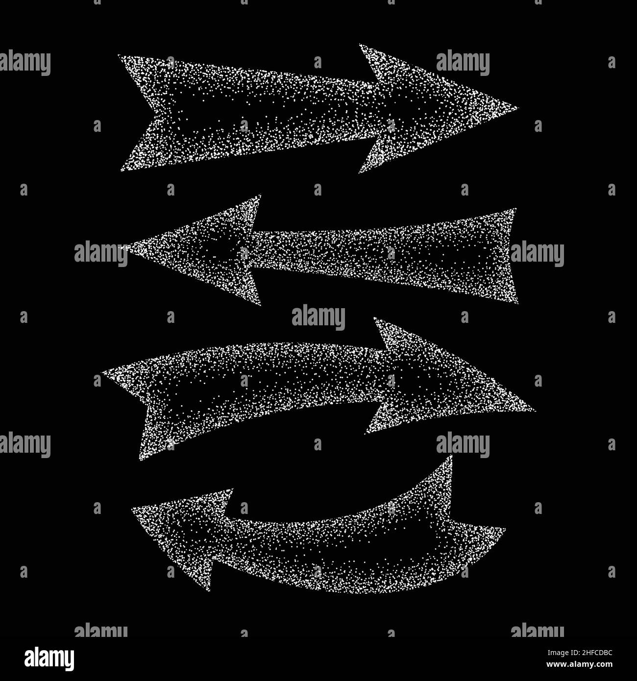 Stippling Arrow texture and backgrounds. Vector and Illustration. Stock Vector