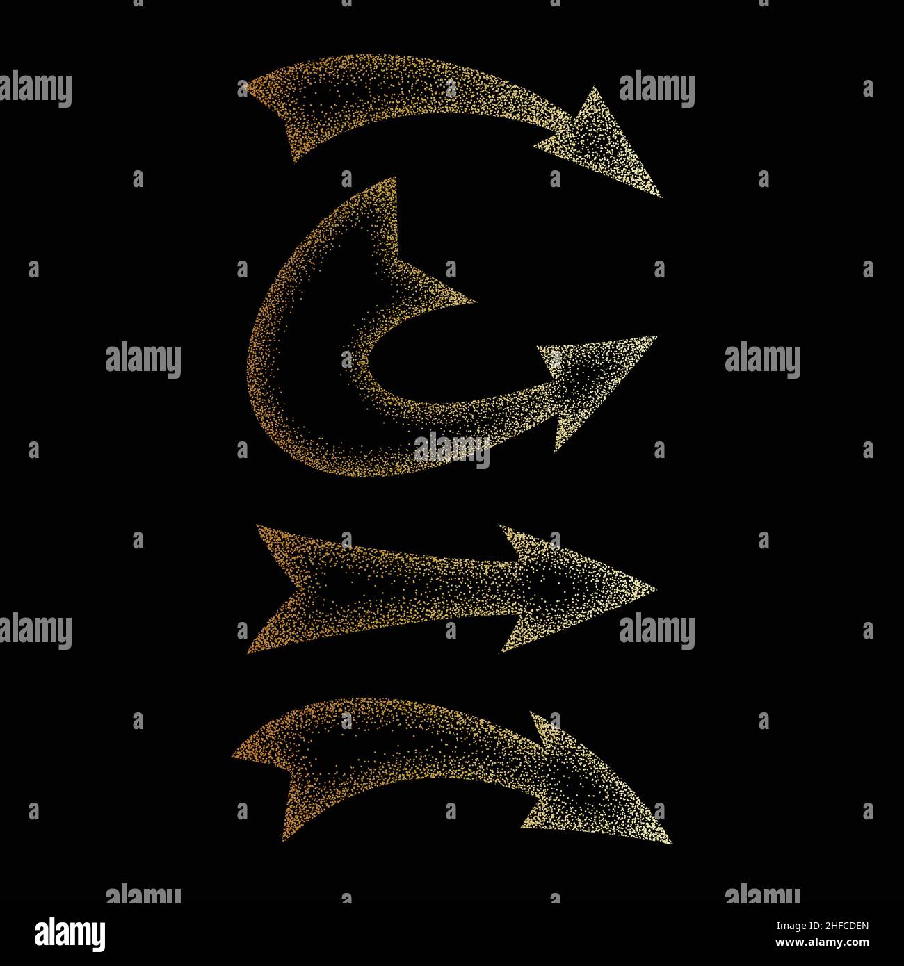 Stippling Arrow texture and backgrounds. Vector and Illustration. Stock Vector