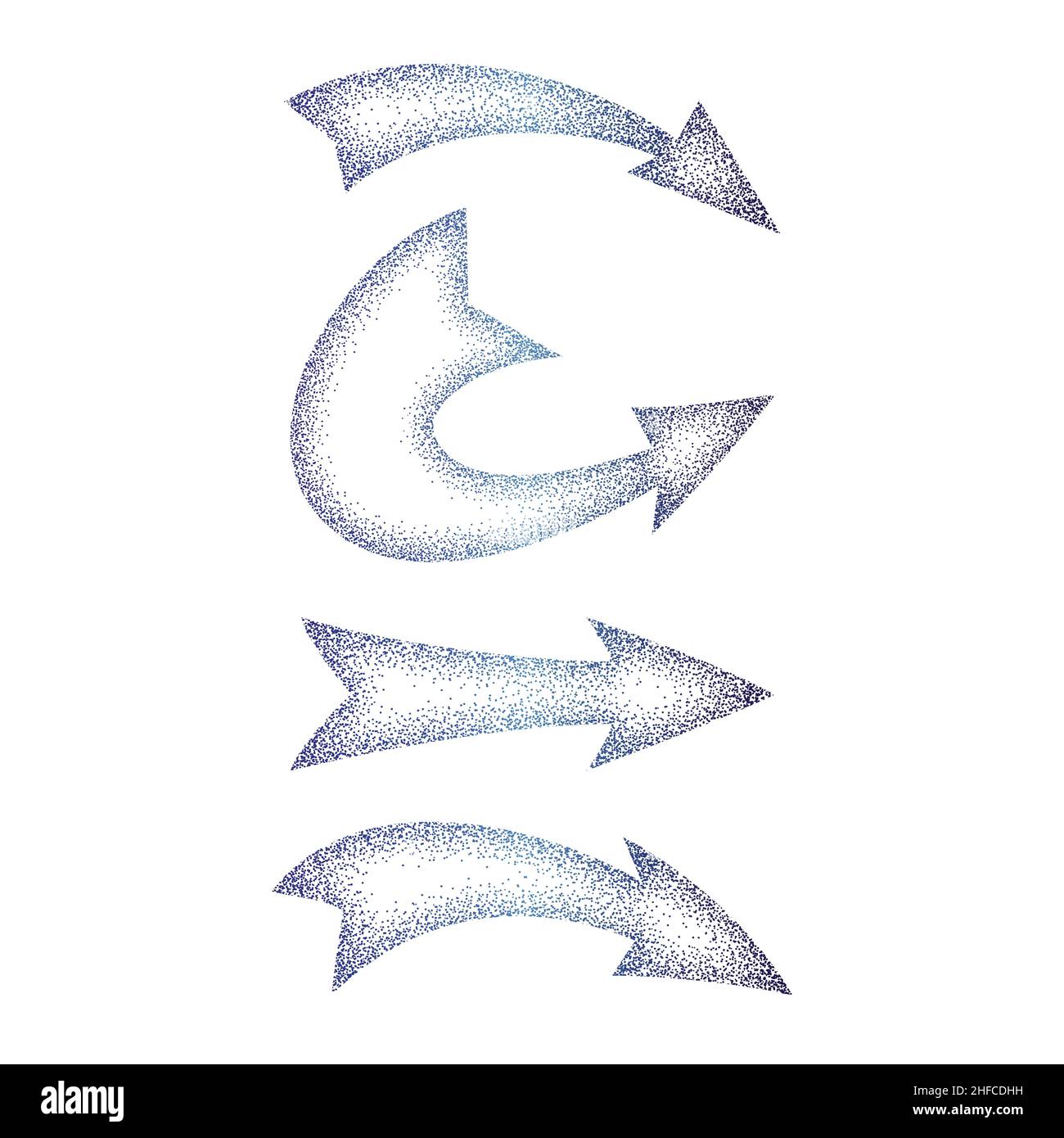Stippling Arrow texture and backgrounds. Vector and Illustration. Stock Vector