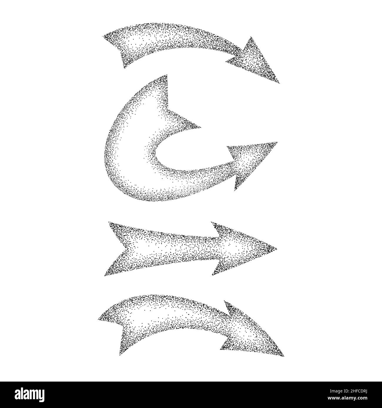 Stippling Arrow texture and backgrounds. Vector and Illustration. Stock Vector