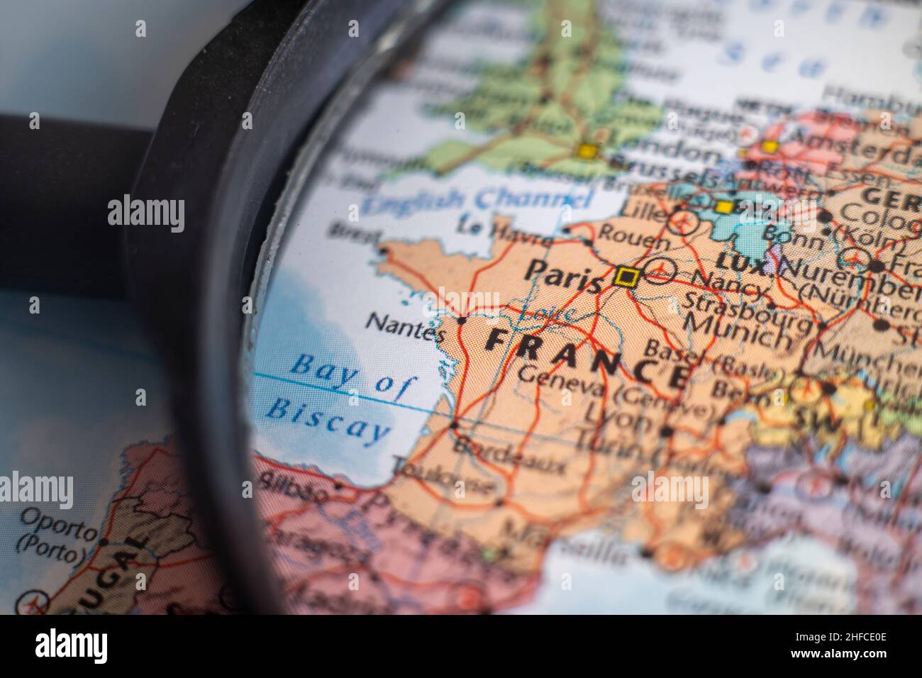 France On A World Map Through Magnifying Glass France Travel France On A World Map Through Magnifying Glass France Travel Destination Planning Pinned 2HFCE0E 
