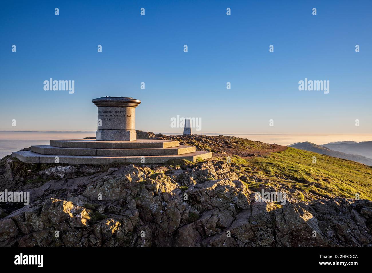 Worcestershire Beacon and the Toposcope and Triangulation Point at