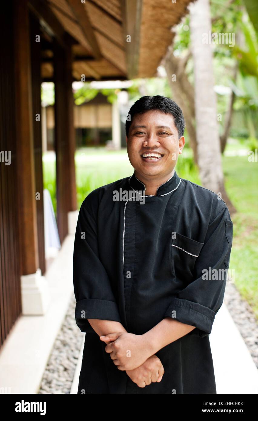 An Indonesian Chef at Kayumanis Gangsa, Hotel in Sanur, Bali, Indonesia