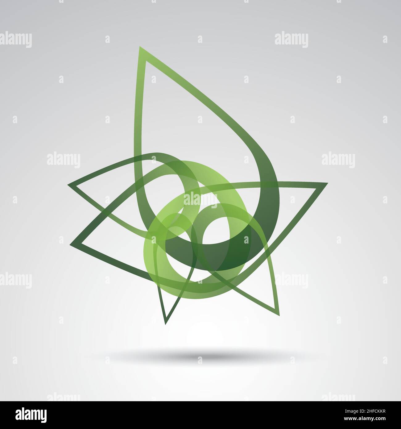 Logos of green leafs in abstract forms ecology nature element vector icon, Corporate design. Vector illustration. Eps 10 vector file. Stock Vector