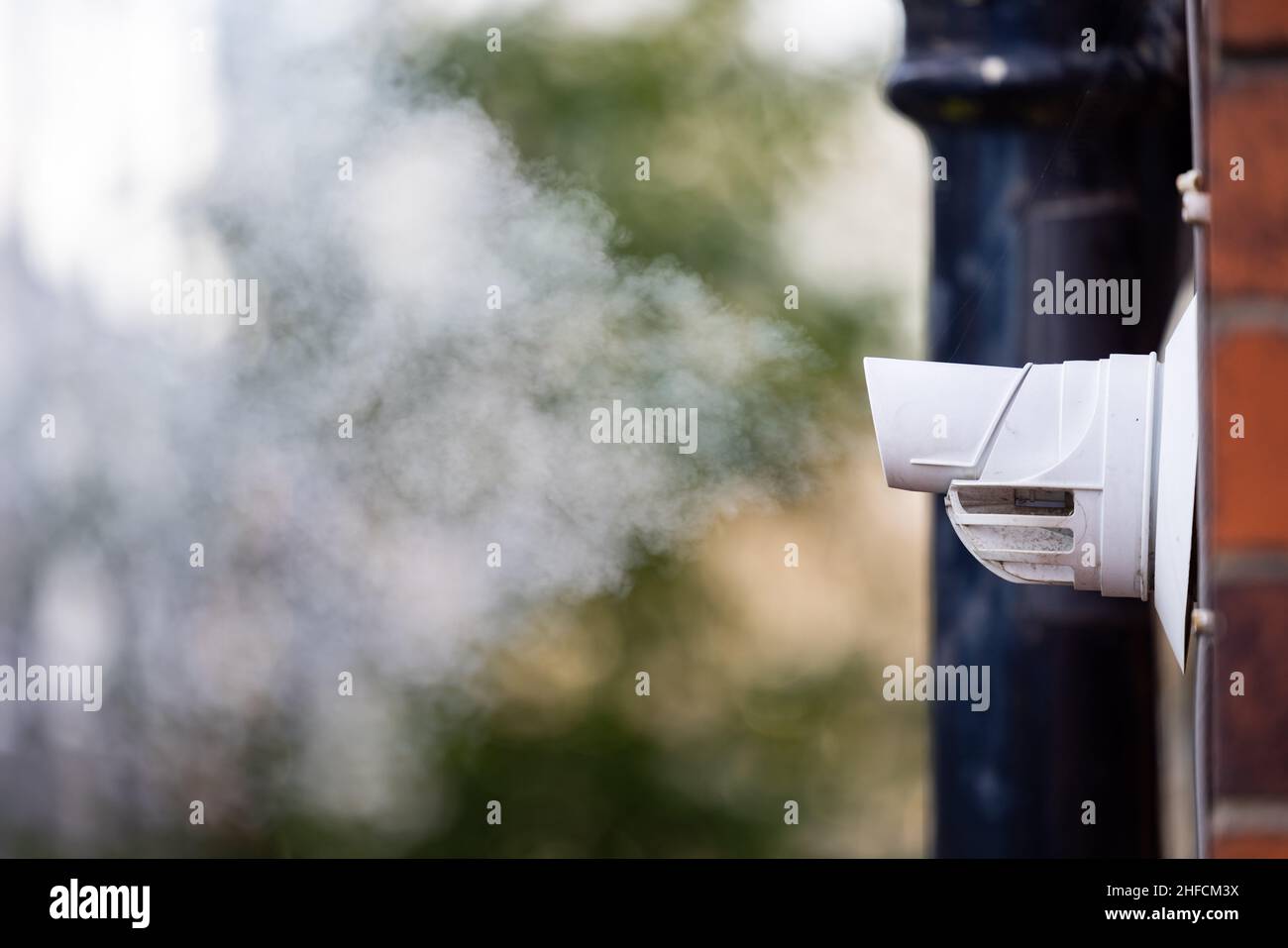 Central heating boiler flue Stock Photo Alamy