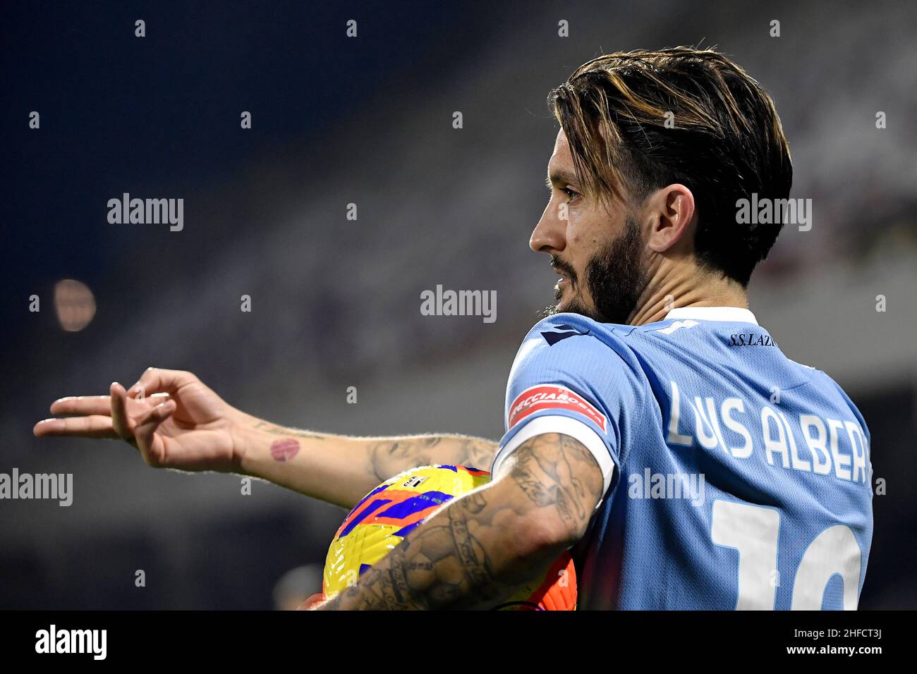 Salerno, Italy. 15th Jan, 2022. Luis Alberto of SS Lazio reacts during the Serie A football match between US Salernitana and SS Lazio at Arechi stadium in Salerno (Italy), January 15th, 2022. Photo Andrea Staccioli/Insidefoto Credit: insidefoto srl/Alamy Live News Stock Photo